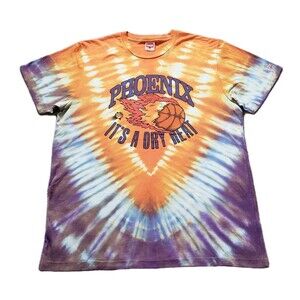 Homage Phoenix It's A Dry Heat Size XL Mens Tie Dye T-Shirt Basketball Flames